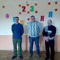 Поздравление мужчин коллектива с праздником Дня защитников Отечества.